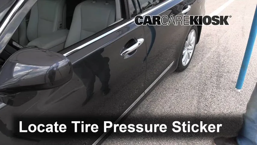 2008 Lexus LS460 4.6L V8 Pneus et roues Vérifier la pression des pneus